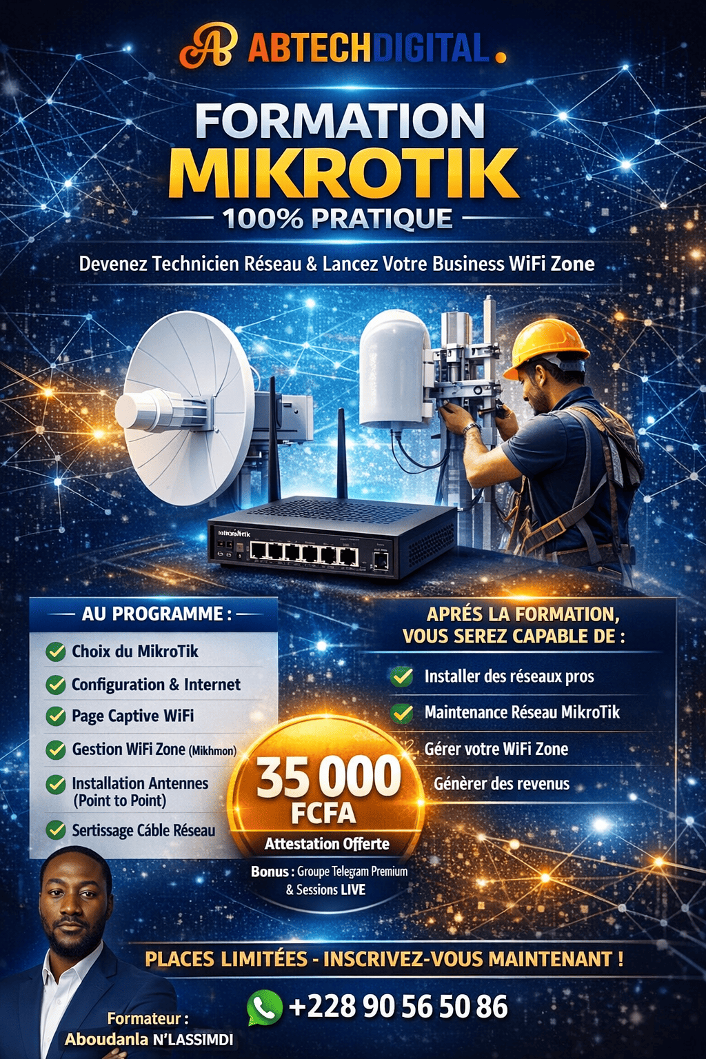 FORMATION MIKROTIK 100% PRATIQUE